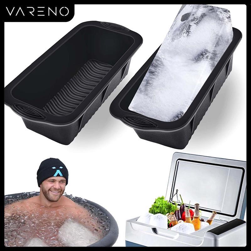 Vareno ถาดทำน้ำแข็งซิลิโคนขนาดใหญ่ แบบก้อนใหญ่ ใช้ซ้ำได้ น้ำแข็งละลายช้า เหมาะสำหรับเครื่องดื่ม ตู้แช่ และอ่างน้ำแข็ง