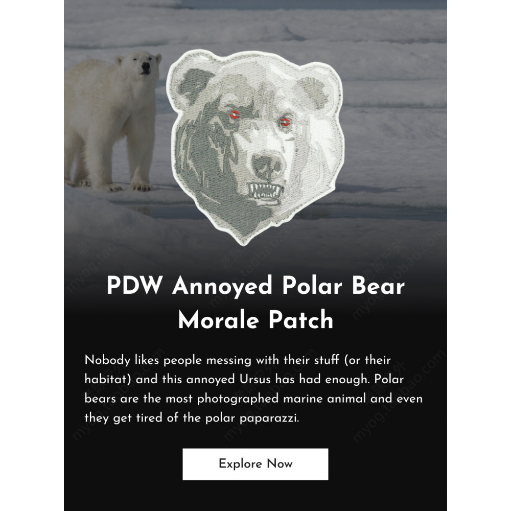 พร้อมสต็อก American PDW Annoyed Polar Bear Annoyed Polar Bear Armband Polar Bear Velcro