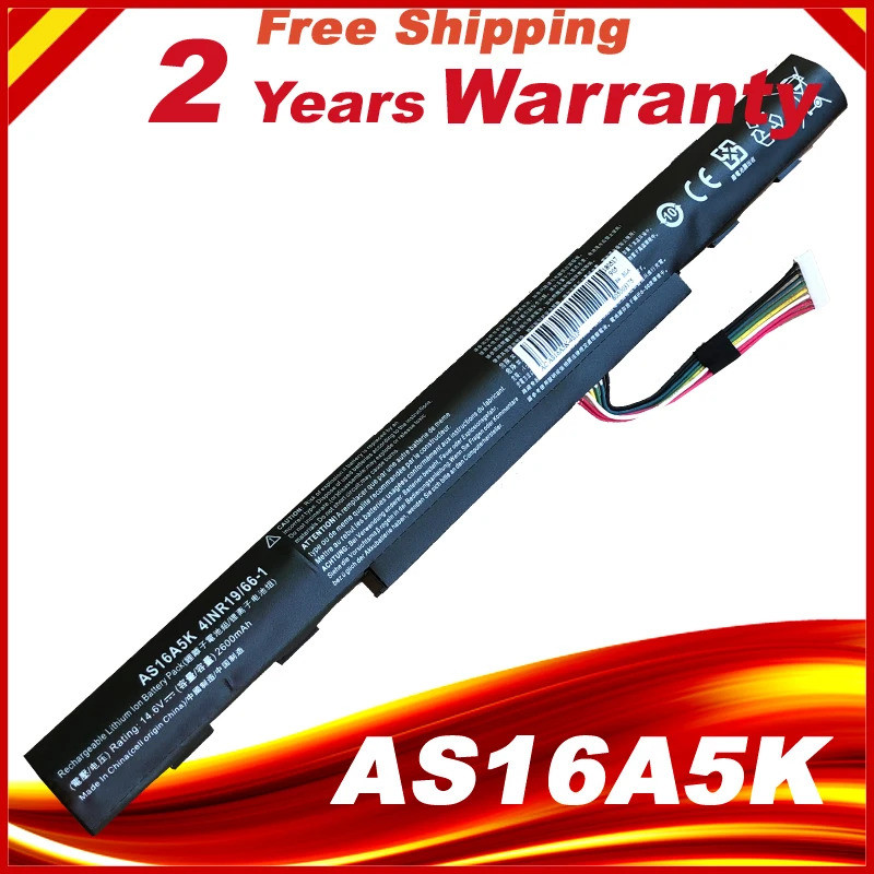 AS16A5K AS16A8K แบตเตอรี่สําหรับ Acer Aspire E15 E5-575 N16Q2 E5-576G E5-575G E5-475F E5-575 F5-573 