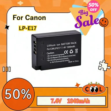 LP-E17 1040mAh แบตเตอรี่กล้องสําหรับ Canon EOS R8 RP R50 200D 250D M3 M5 M6 760D 750D T6s 800D T8i H
