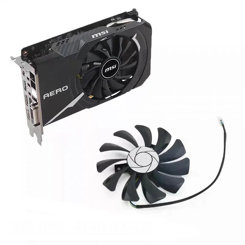 *85 มม.4pin HA9010H12SF-Z RX460 4GB Cooler พัดลมสําหรับ MSI Inno3D P106 960 GeForce GTX 1060 AERO IT