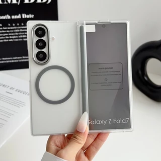 เคสโทรศัพท์แม่เหล็กพร้อมฟิล์มหน้าจอด้านหน้าสําหรับ Samsung Galaxy Z Fold 8 Z Fold 7 Z Fold 6 5 Matte Casing