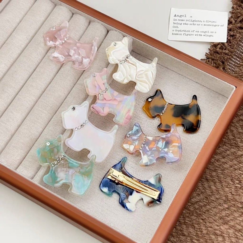กิ๊ฟติดผมหินอ่อนลายสุนัข แฟชั่นมาใหม่พร้อมส่งจากไทย