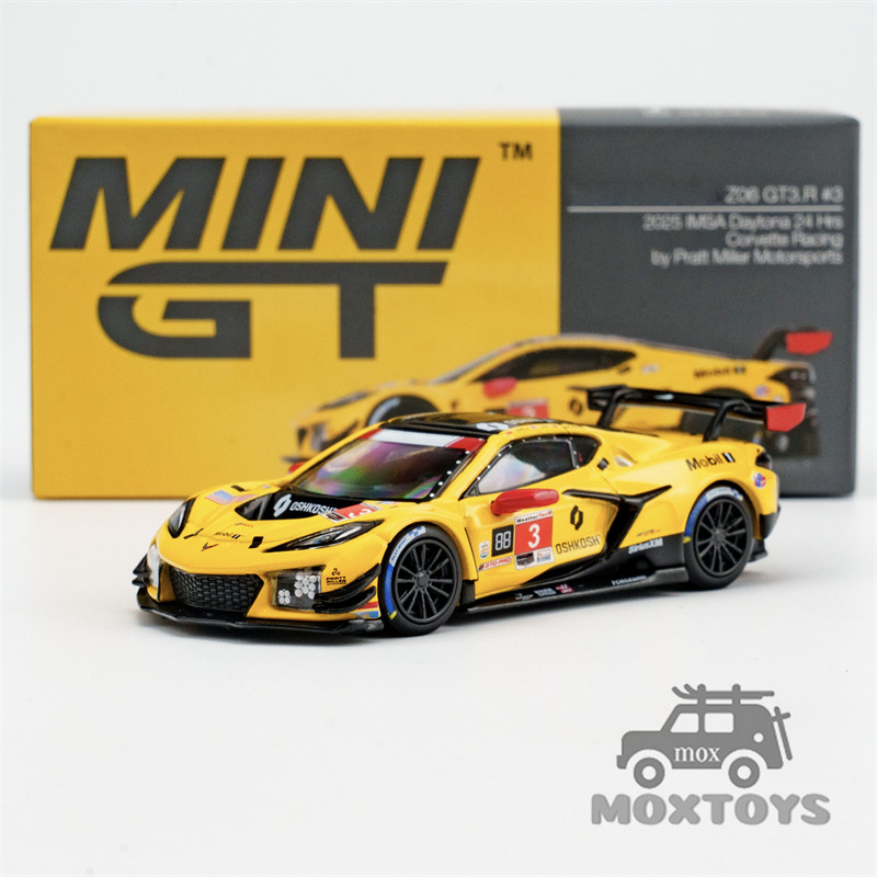 MINI GT 1:64 Z06 GT3.ร #3 แข่งโดย Pratt Miller Motorsports 2025 IMSA Daytona 24 Hrs รถโมเดลDiecast