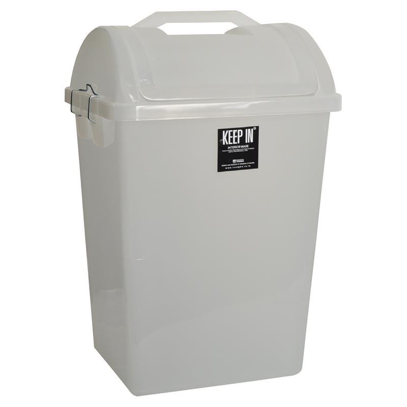 KEEP IN ถังขยะฝาสวิง รุ่น RW9258 สีขาวขุ่น ความจุ 40 ลิตร ขนาด 30.5x38x62.5 ซม.