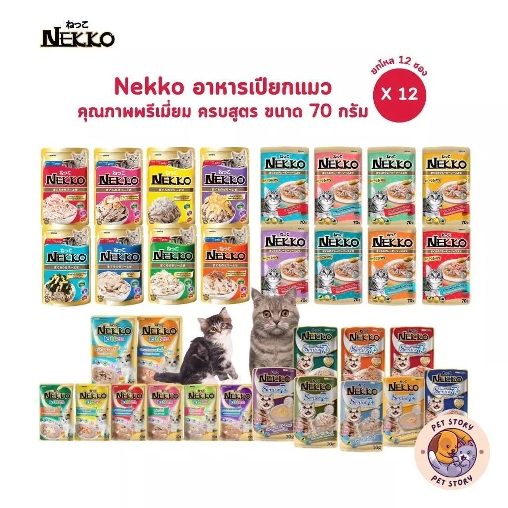 อาหารเปียกแมว Nekko เน็กโกะ 70g