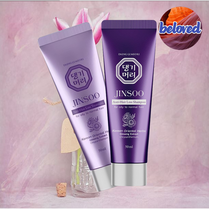 DAENG GI MEO RI Jinsoo Shampoo/Treatment ขนาด 50 ml แชมพูและครีมนวดสำหรับผู้ที่มีปัญหาผมร่วง