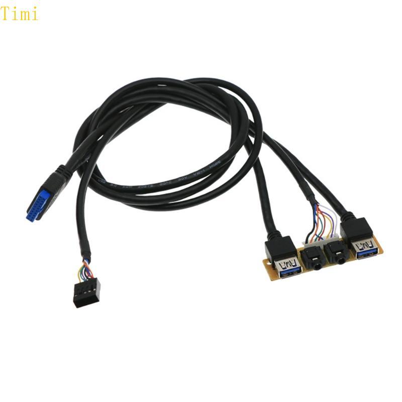 Timi เมนบอร์ด USB3 0 + USB2 0 IO บอร์ดสายภายใน HUB Definition Extension Cable สําหรับ PC คอมพิวเตอร์