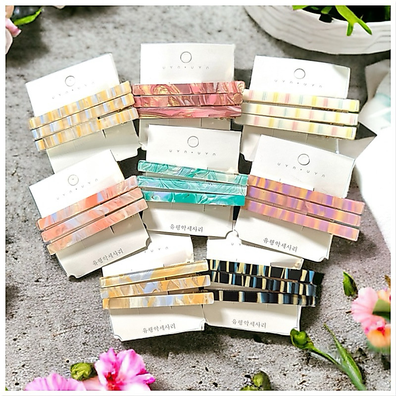 สินค้าใหม่ 🌈 กิ๊บติดผม เก็บผมขนาดแต่งหน้า แพ็ค 3 ชิ้น สุดคุ้ม