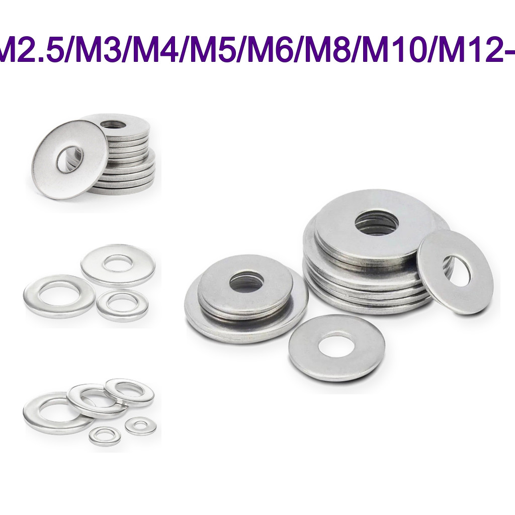 แหวนรองแบน M2-M24 สแตนเลส 316 แข็งแรง กันสนิม (1-200pcs) LXZ-TH1