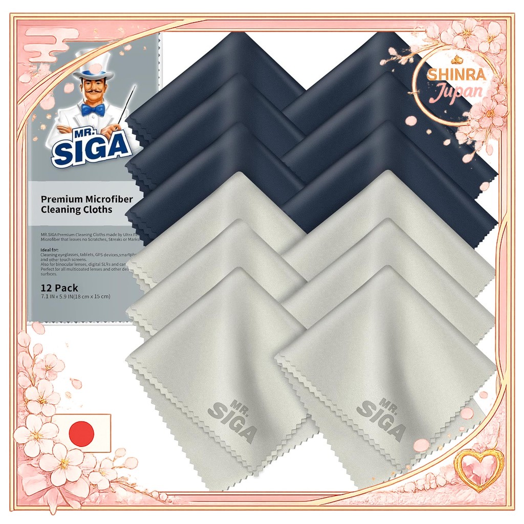 《Direct From Japan》  MR.SIGA Glasses Cleaning Cloth Compatible with Microfiber, Camera Lens, LCD Scr