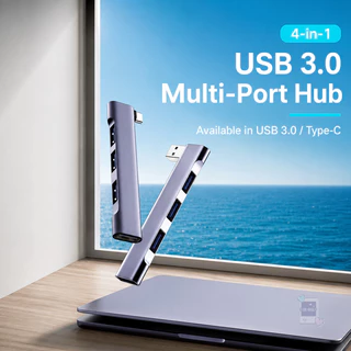 อะแดปเตอร์ USB Hub แบบเสียบด้านข้าง 4 in 1 Type C อะแดปเตอร์ USB HUB Universal OTG USB3.0 Docking Station สำหรับแล็ปท็อป