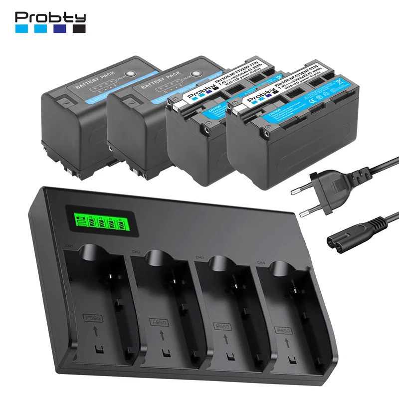 6200mAh NP-F750 NP F750 NP-F770 แบตเตอรี่ 4 ช่องสําหรับ Sony NP F960 F970 NP-F550 CCD-TRV58 V1J z1