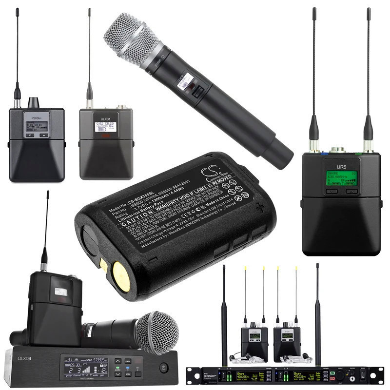 3.7V 1200mAh แบตเตอรี่ SB900 SB900A SB900B สําหรับ SHURE P9RA P10R UR5 P3RA ULXD2 ULXD1 PSM300 PSM90