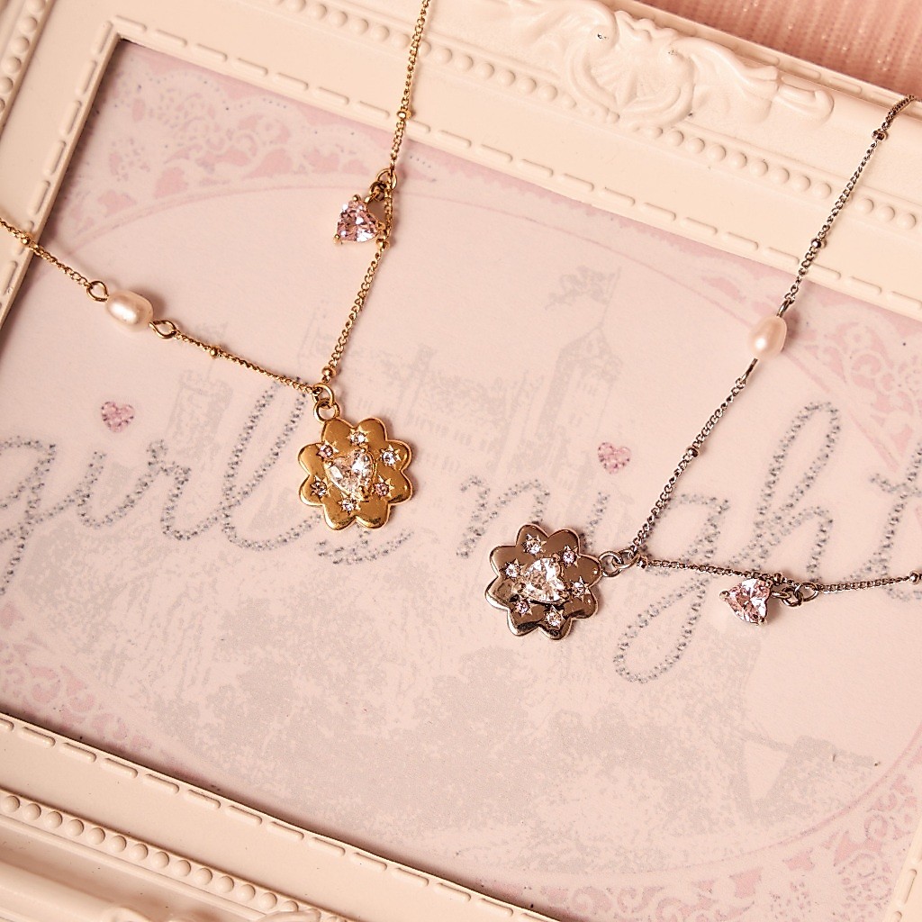 earika.earrings - Sugar Heart Biscuit Necklace สร้อยคอบิสกิตหัวใจ วัสดุสแตนเลส (stainless steel) เหมาะสำหรับคนแพ้ง่าย