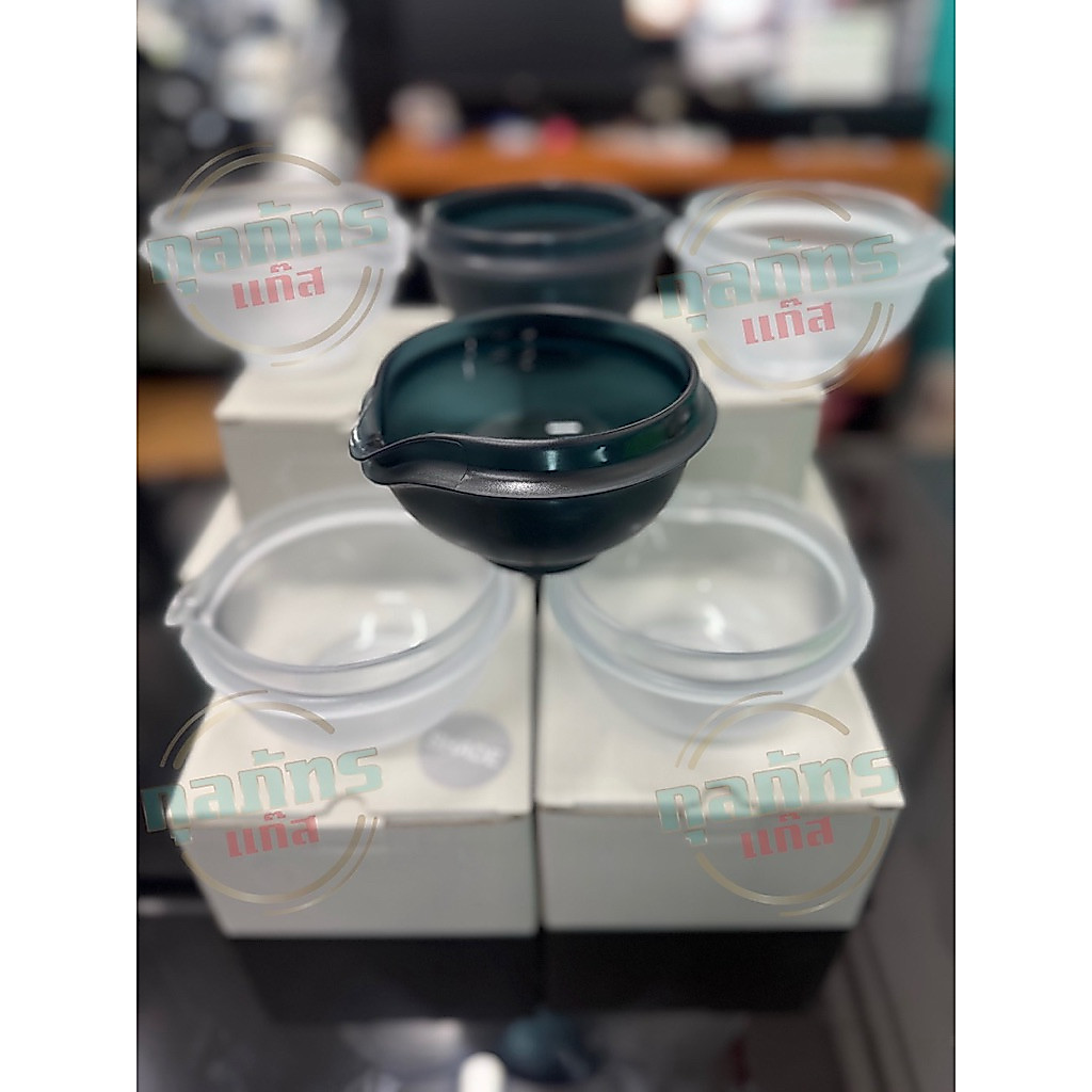 ถ้วยชงมัทฉะถ้วยตีชา ถ้วยผสมอเนกประสงค์ มีปากเทน้ำ สีใส / ดำ สไตล์ญี่ปุ่น มินิมอล เรียบหรู ทนความร้อน