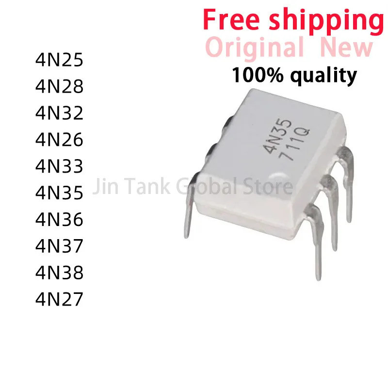 5pcs 4N38 4N37 4N36 4N35 4N33 4N32 4N27 4N28 4N25 4N26 DIP-6 IC Optocoupler ในสต็อกขายส่ง