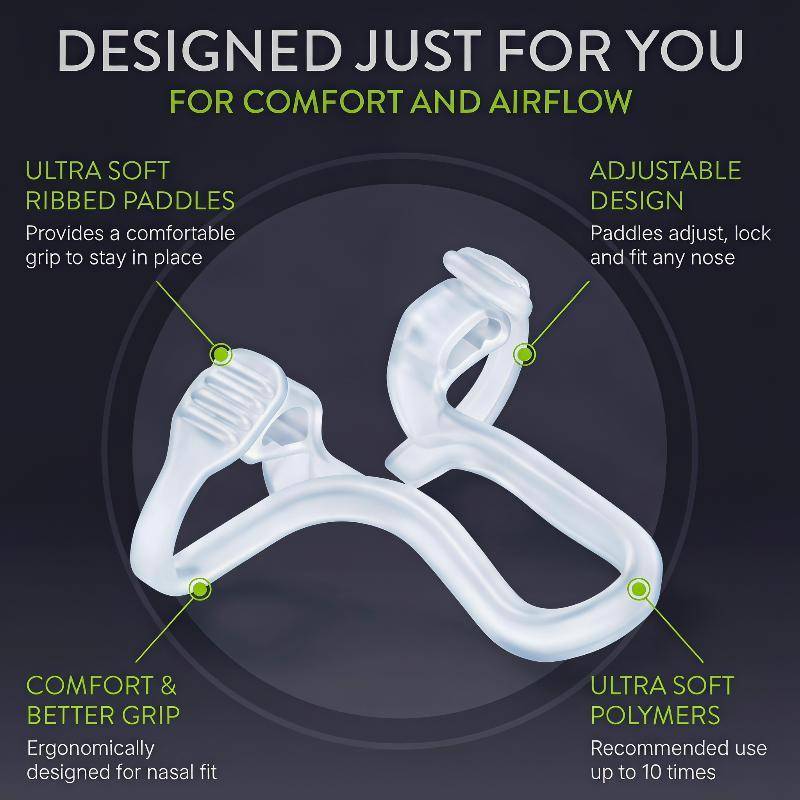 [MZ] Hypoallergenic Silicone Anti Snoring Nose Clip Elastic Nasal Dilator 3 ขนาดไม่มีกลิ่นสําหรับ Ni