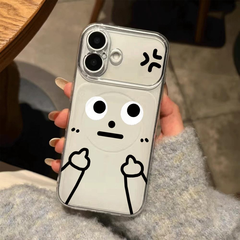 Angry face Eager iPhone 17PRO/16/15pro simple 14/17/13 case 11/12 ใหม่