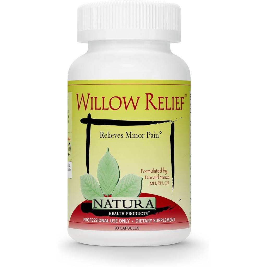 Natura Health Products Willow Relief Supplement - Enhances Muscle Relaxation - Featuring White Willo