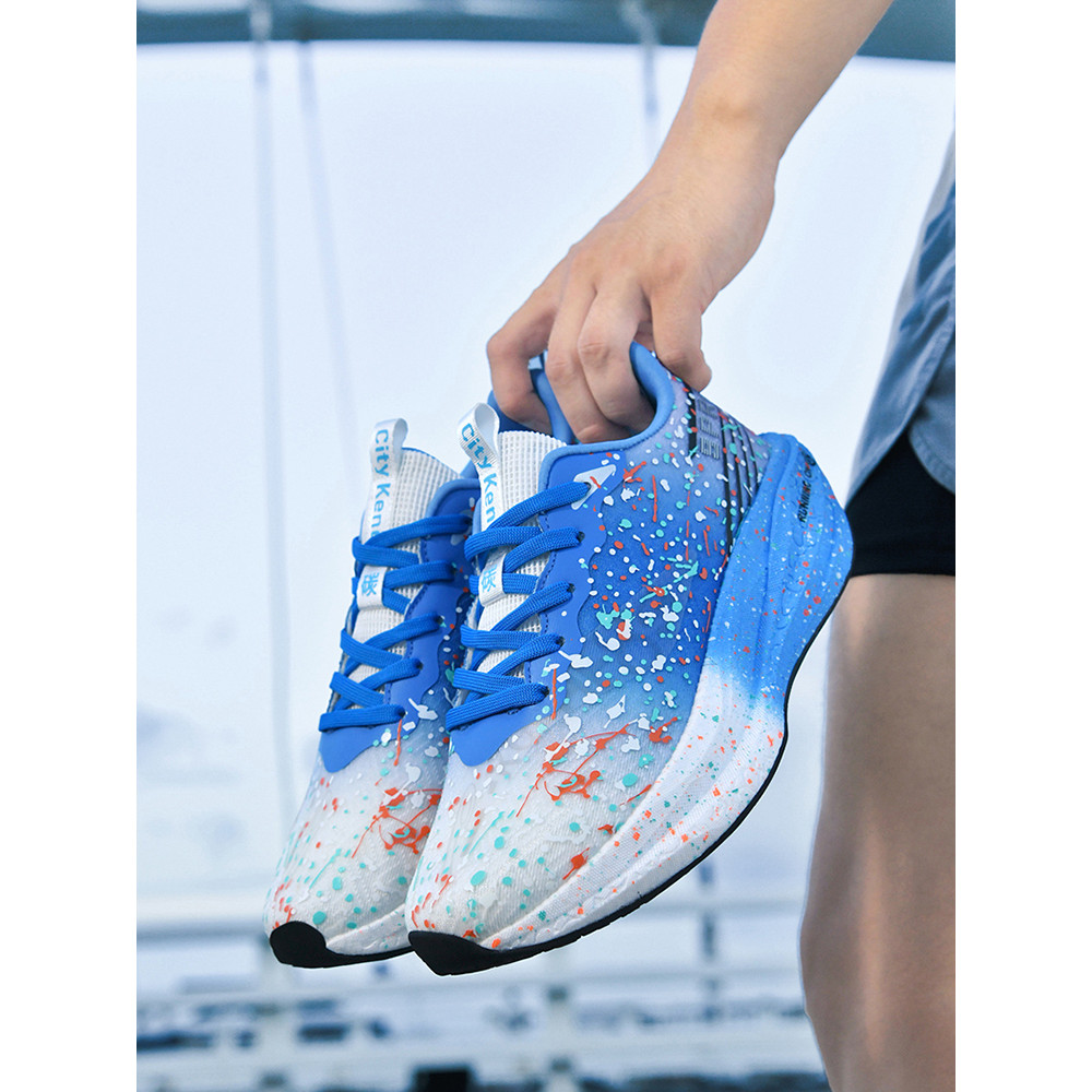 Luminous Red Rabbit 9pro Carbon Board Running Shoes นักเรียนชาย Professional Physical Exam Shock Abs