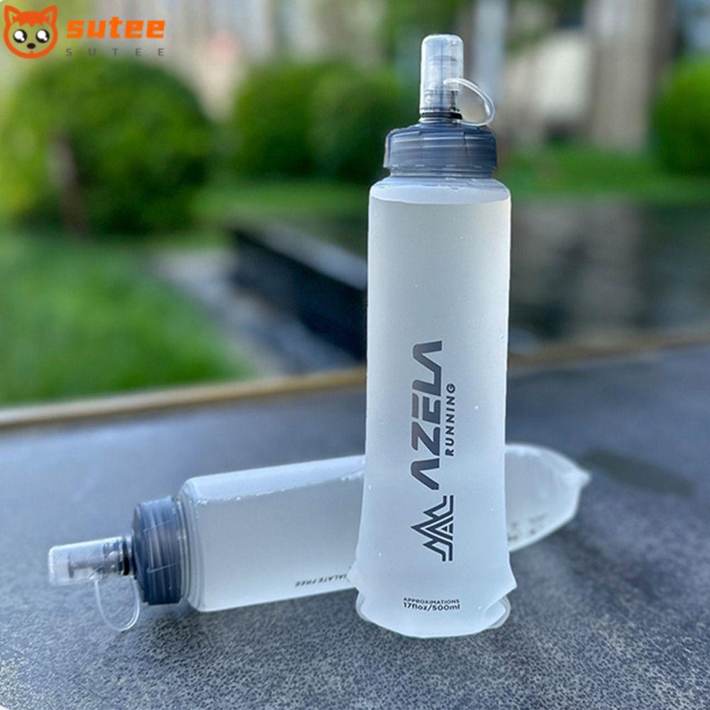 SUTEE 250/500ml ขวดน้ํากีฬา,วิ่งแบบพกพาถุงน้ํานุ่ม,ฤดูร้อนเดินป่าพับ Camping Drinkware กาต้มน้ํากลางแจ้ง