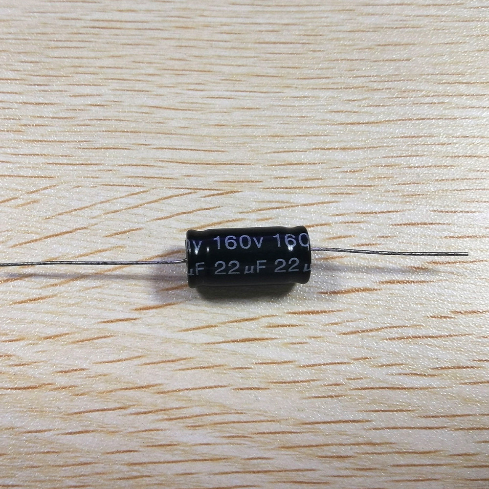 ยี่ห้อใหม่แกนแกนแกนแนวนอน Cathode อลูมิเนียมไฟฟ้า 160v22uf 160v33uf 160v47uf 250v10uf