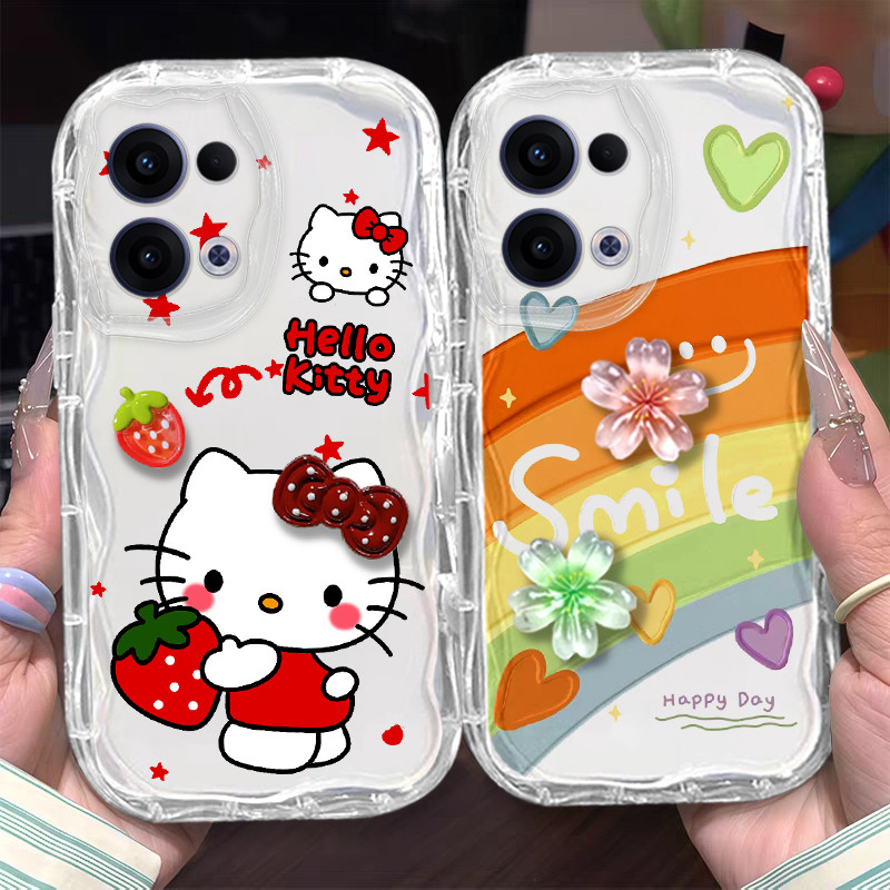 สําหรับ OPPO Reno 13 Reno13 5G ซิลิโคน TPU anti drop เคสโทรศัพท์ความงามน่ารักการ์ตูนที่กําหนดเอง SMT ดอกทานตะวัน Rainbow ออกแบบใหม่สําหรับสาว