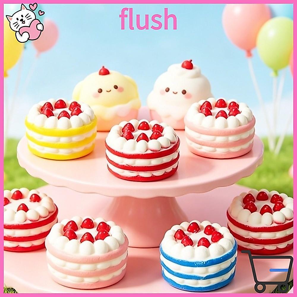 ฟลอริดา ของเล่นอาหารจําลองขนาดจัมโบ้สีของเล่นคลายเครียดวัสดุ ปู่ แบบพกพาฟังก์ชั่นรีบาวด์ช้าสตรอเบอร์รี่เค้กออกแบบช้าเพิ่มขึ้นของเล่นใช้สํา