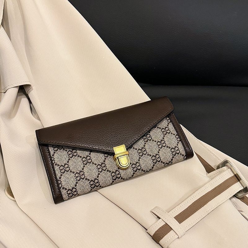 กระเป๋าสตางค์ผู้ถือบัตร All-in-One กระเป๋าเอกสารกระเป๋าสตางค์สั้นคลัทช์ยาว Multi-Card Slot ความจุขนา