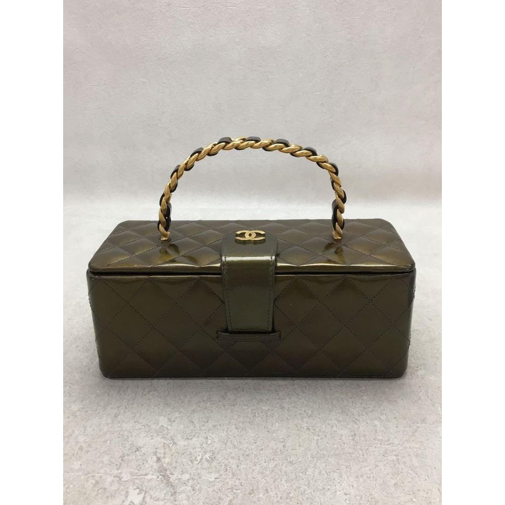 CHANEL others bags Enamel Khaki Vanity Bag Direct from Japan Secondhand