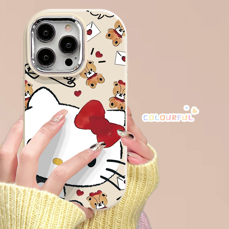 การ์ตูน KT แมวหมีตุ๊กตาสําหรับ Samsung A02 A03 A04E A03S A02S A04 A05 A05S A10 A10S M01S A11 A12 M12