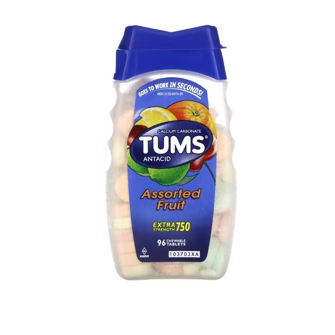 Tums Antacid , Chewable Tablets x 96 Chewable Tablets [เม็ดเคี้ยว]