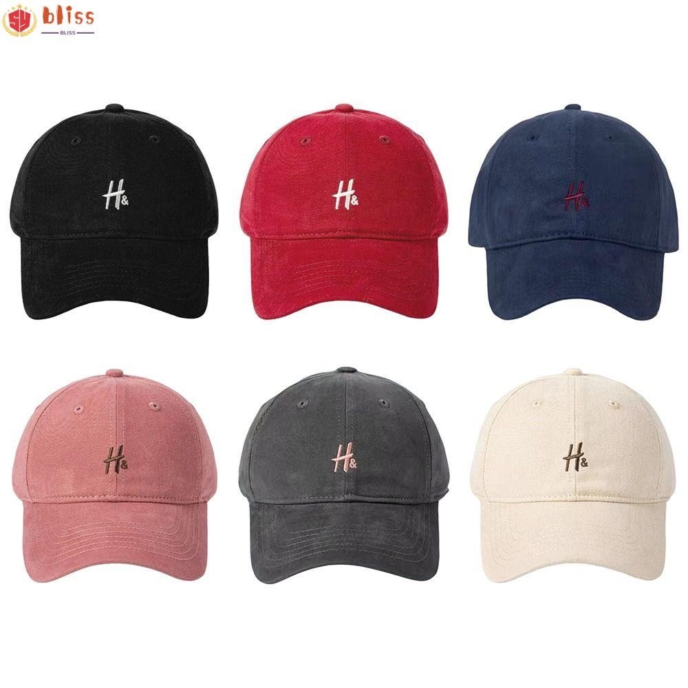 หมวกเบสบอล.BLLISS Raspberry Powder แบบ H ตัวอักษรสกรีนบนใบหน้าขนาดเล็ก หมวกป้องกันแสงแดด สำหรับคนศรีษะใหญ่ ทำความสะอาดง่าย ระบายอากาศได้ดี เหมาะสำหรับฤดูใบไม้ผลิ ฤดูร้อนและฤดูใบไม้ร่วง