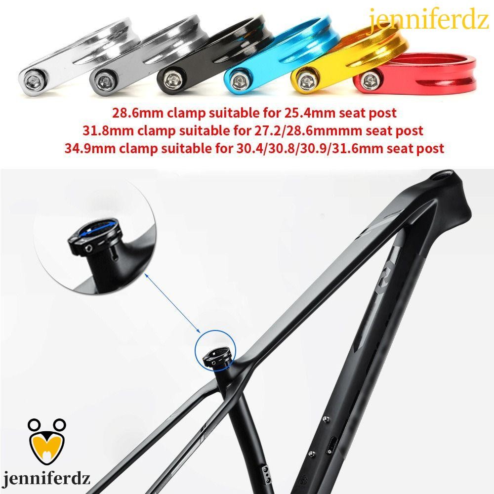 Jenniferdz จักรยาน Seatpost Clamp, อลูมิเนียม 28.6/31.8/34.9 มม.จักรยานที่นั่งโพสต์ Clamp, Ultralight Super Light ไทเทเนียมด้านหน้า Derailleur จักรยานอานที่นั่ง Clamp ขี่อุปกรณ์เสริม