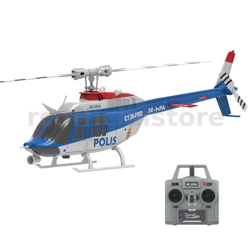 RC ERA C138 PRO Bell 206 2.4G 6CH 6 แกน Gyro 1:33 Scale ความสูงถือเฮลิคอปเตอร์ RC แบบไม่มีแปรง RTF