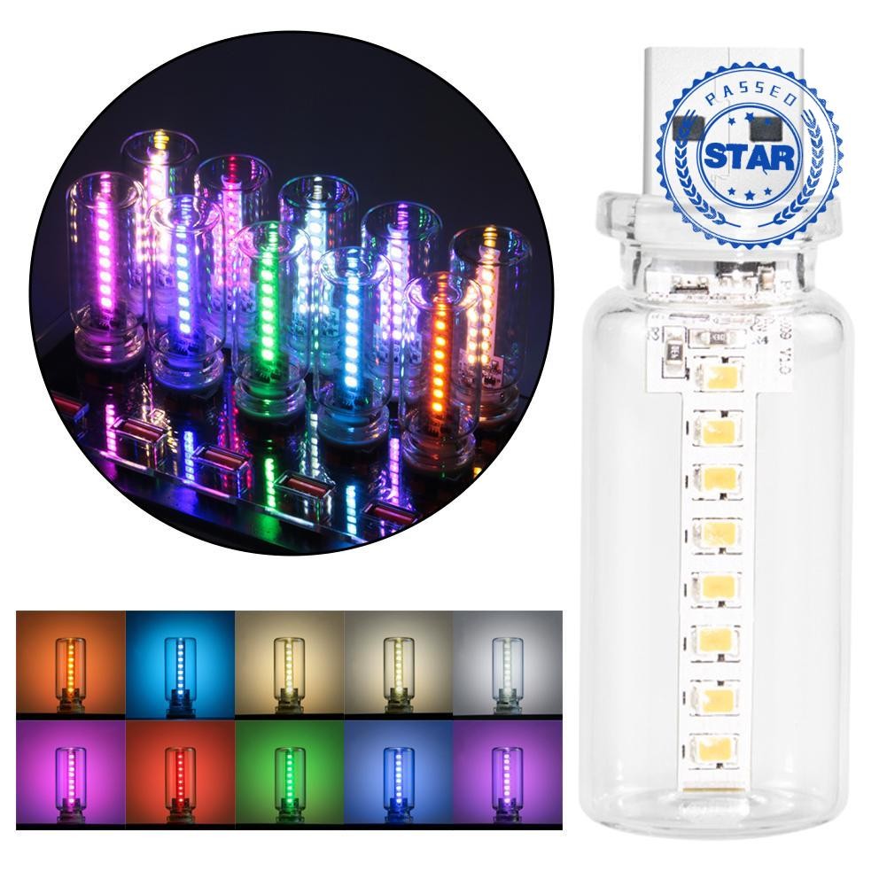 Creative Mini Usb Plug-in Night Light ไฟตกแต่งรถยนต์สี 10 D3r8
