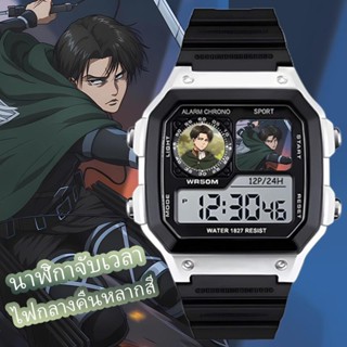 นาฬิกาสปอร์ตอิเล็กทรอนิกส์กันน้ำ จอแสดงผลดิจิตอล สไตล์แฟชั่น…