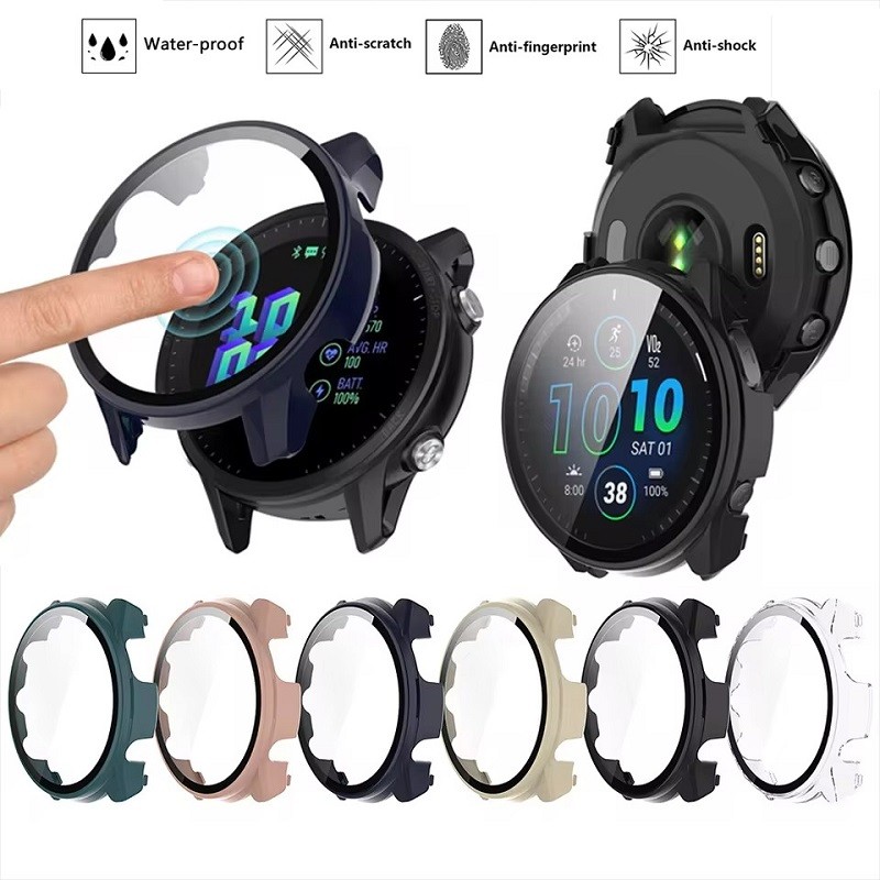 นาฬิกาหน้าจอ All Inclusive ถุงลมนิรภัย Shock-Absorbing Shell สําหรับ Garmin Forerunner 255s 265 265s 955 965
