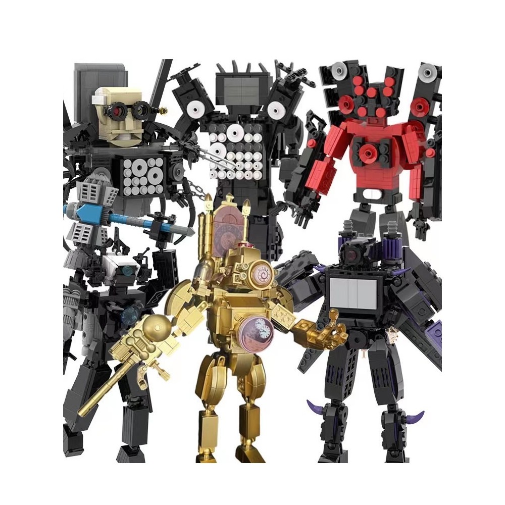 Super Monitor Toilet Man คอมพิวเตอร์ Man สัญญาณ Light Minifigure Building Block LG1010-1011 I0MP