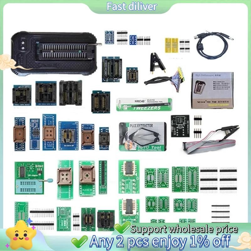T48 TL866II USB Universal Programmer สําหรับ T48 USB Universal Programmer 42 อะแดปเตอร์สนับสนุน 7386