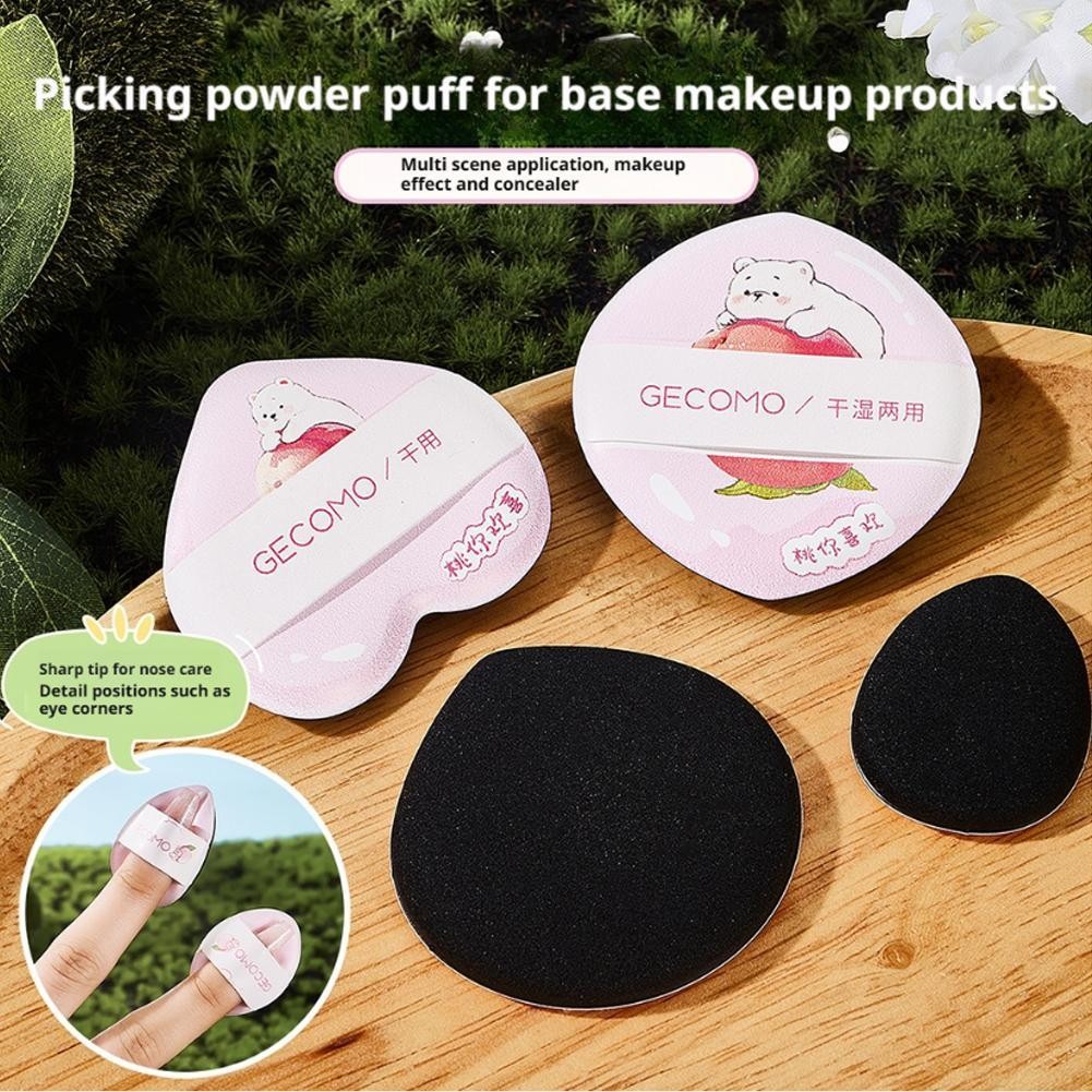 Gecomo Pick Powder Puff เปียกและแห้ง Soft Skin-Fried Egg To Hold To Not On Makeup Portable T4d9