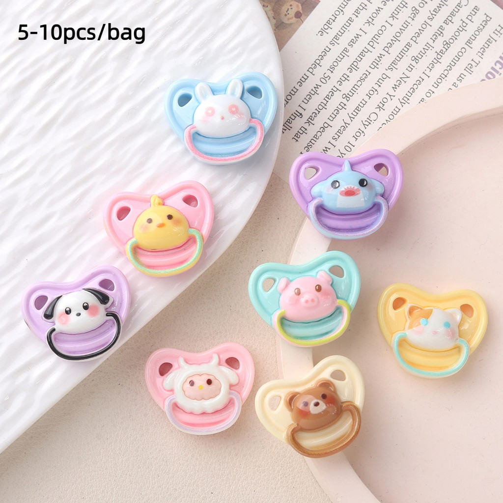 [3#][5-10pcs/bag]อุปกรณ์เสริมการทำเอง สำหรับงานฝีมือและตกแต่ง เช่น การ์ตูน จุกนมสัตว์ กาว กิ๊บโทรศัพท์ และหัวเข็มขัด