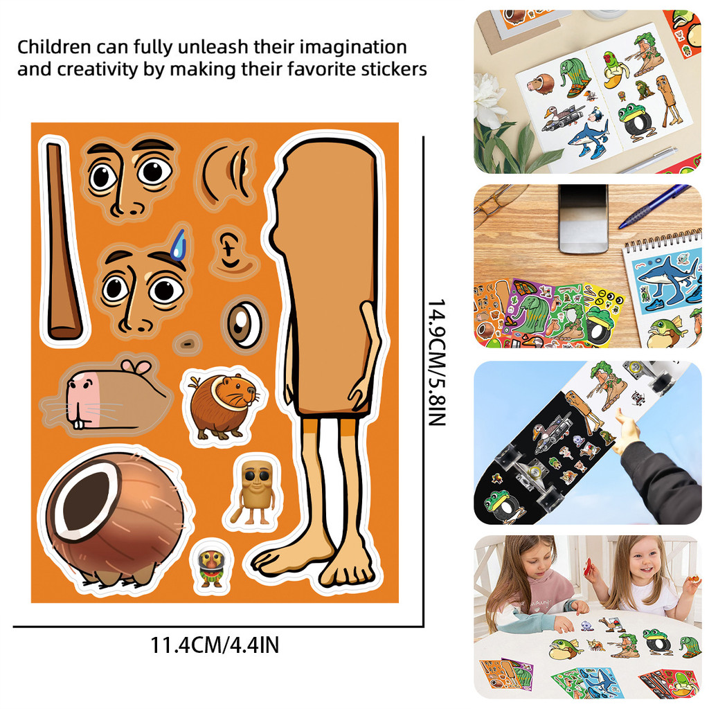 UNIT ANOMALI STICKERS/ FACE CHANGE/ DIY CHARACTER STACKING CREATIONS/ ACTIVITY EDUCATION STICKERS