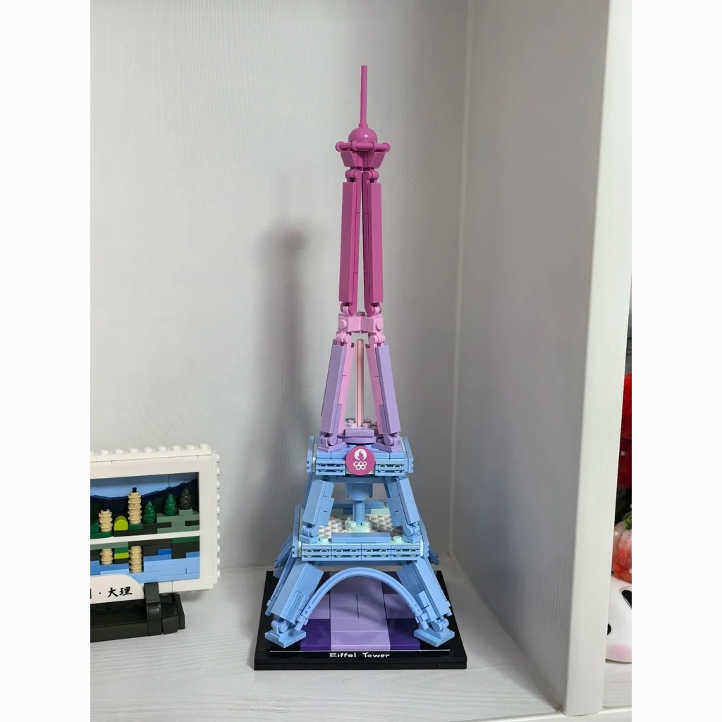 ราคาต่ํา Spike Eiffel Tower Building Blocks ใช้งานร่วมกับ Lego 3d สามมิติอาคารรุ่นประกอบอนุภาคหรือ