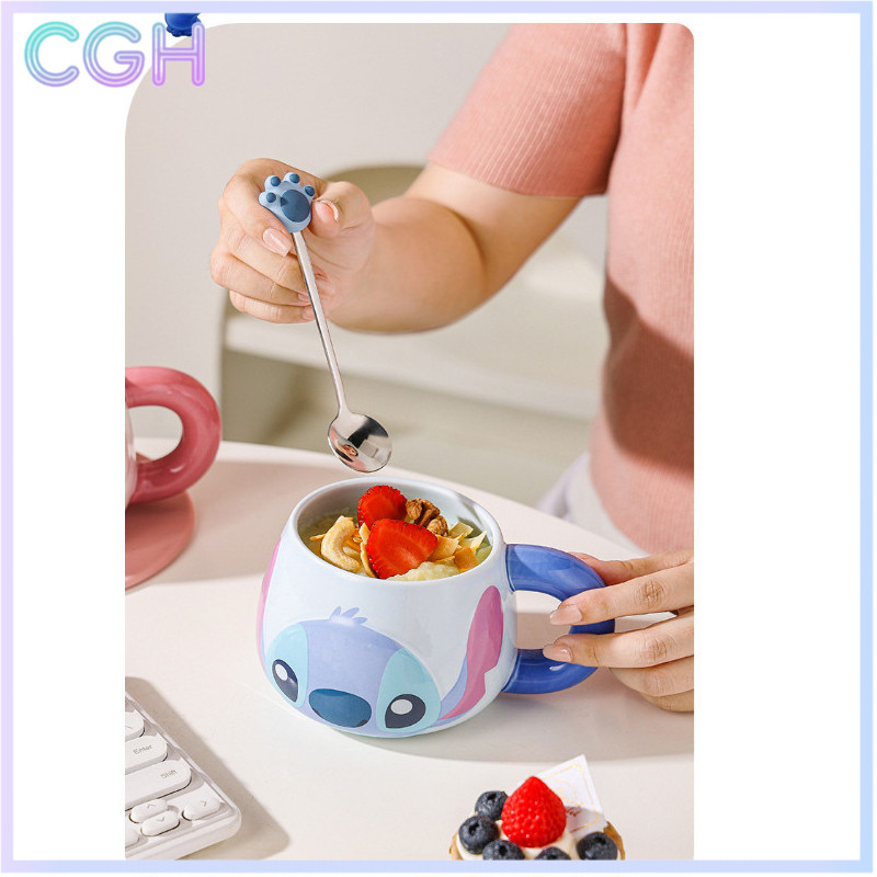 CGH Stitch แก้วเซรามิค 3D พร้อมช้อน 550ml รูปที่ 3