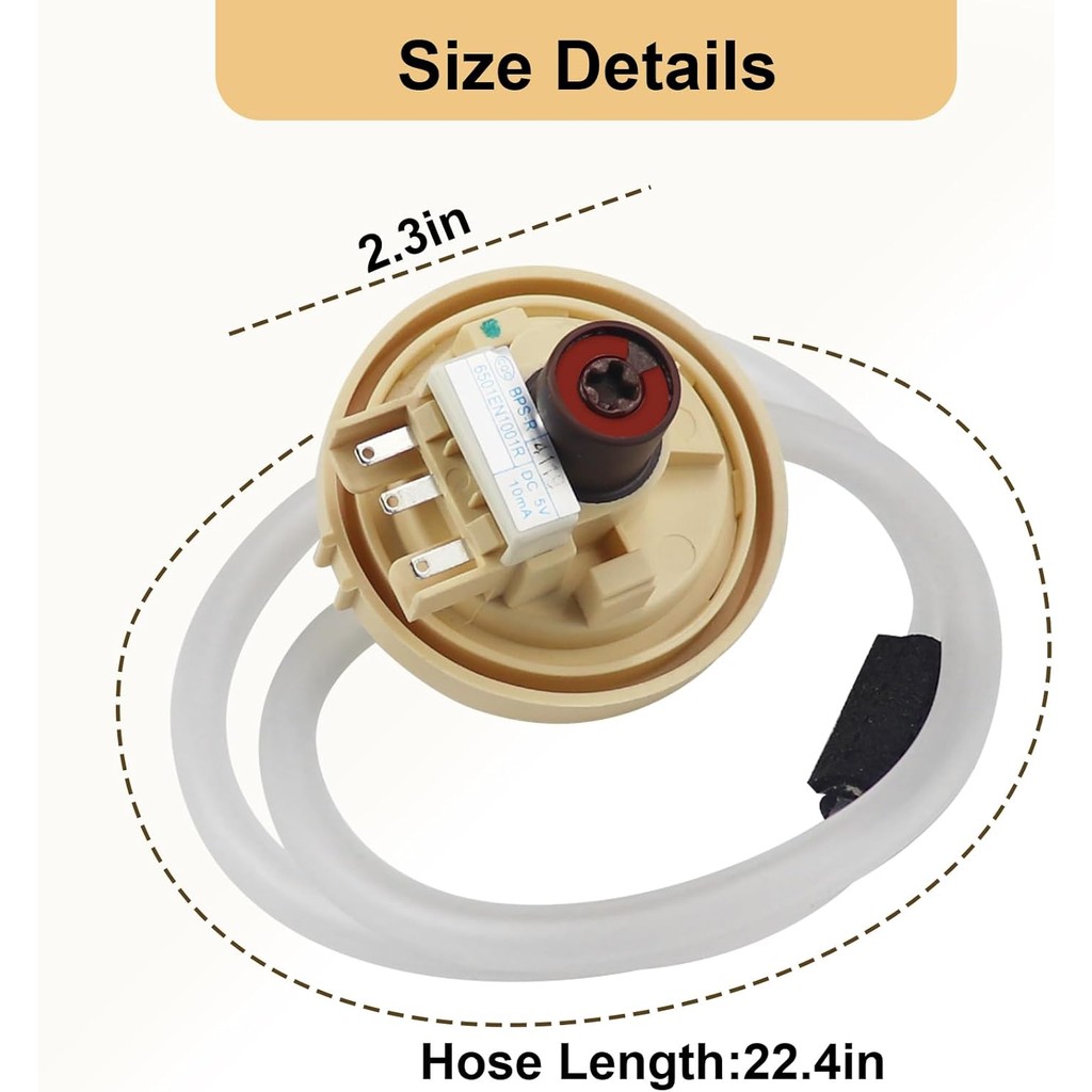 6501EA1001R เครื่องซักผ้าเซ็นเซอร์ความดันระดับน้ําชุดสวิตช์เปลี่ยน 6501EA1001C 2651052 AP5204365 ปล3