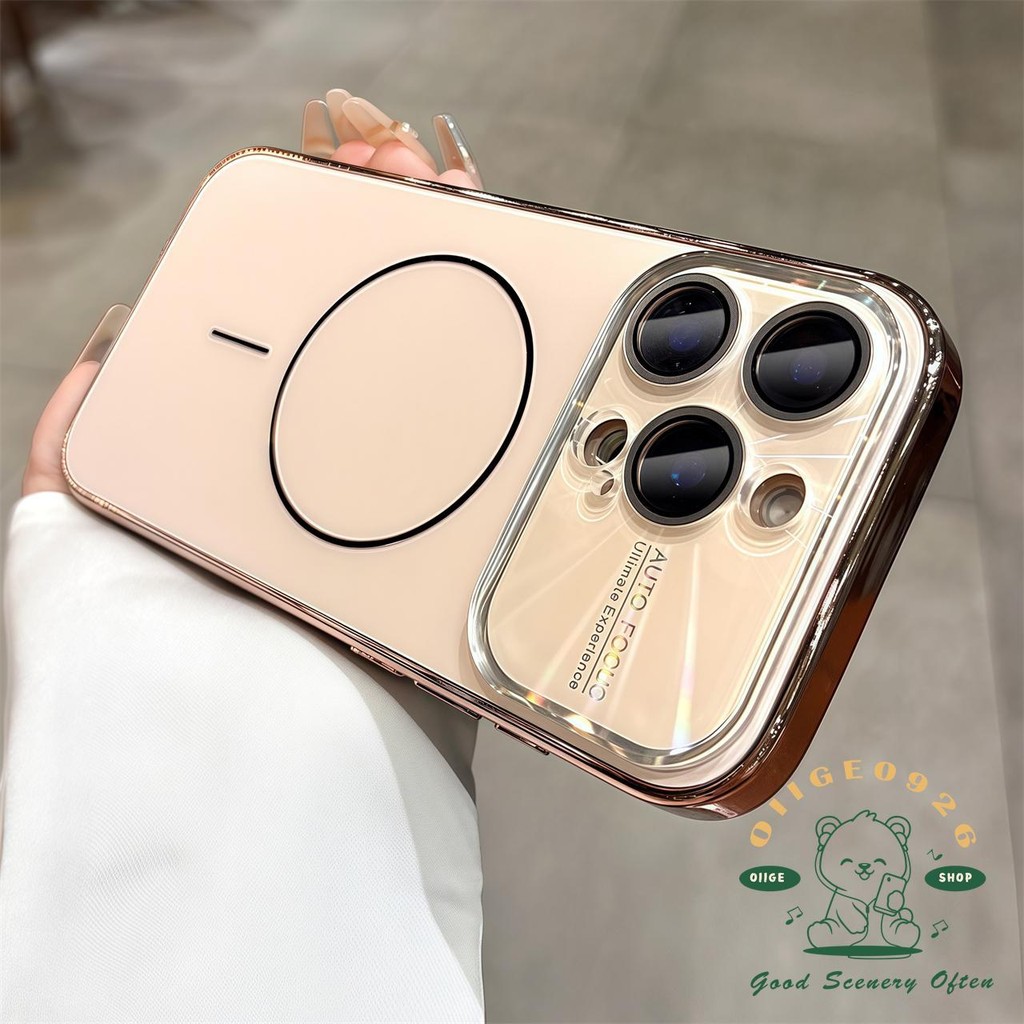 Aurora nano frosted Magneticดึงดูดเคสโทรศัพท์Iphone16 Pro Max 15 14 13 12 11ปลอกสําหรับเคสiPhoneซิลิโคนSoft shell TPUกันกระแทก