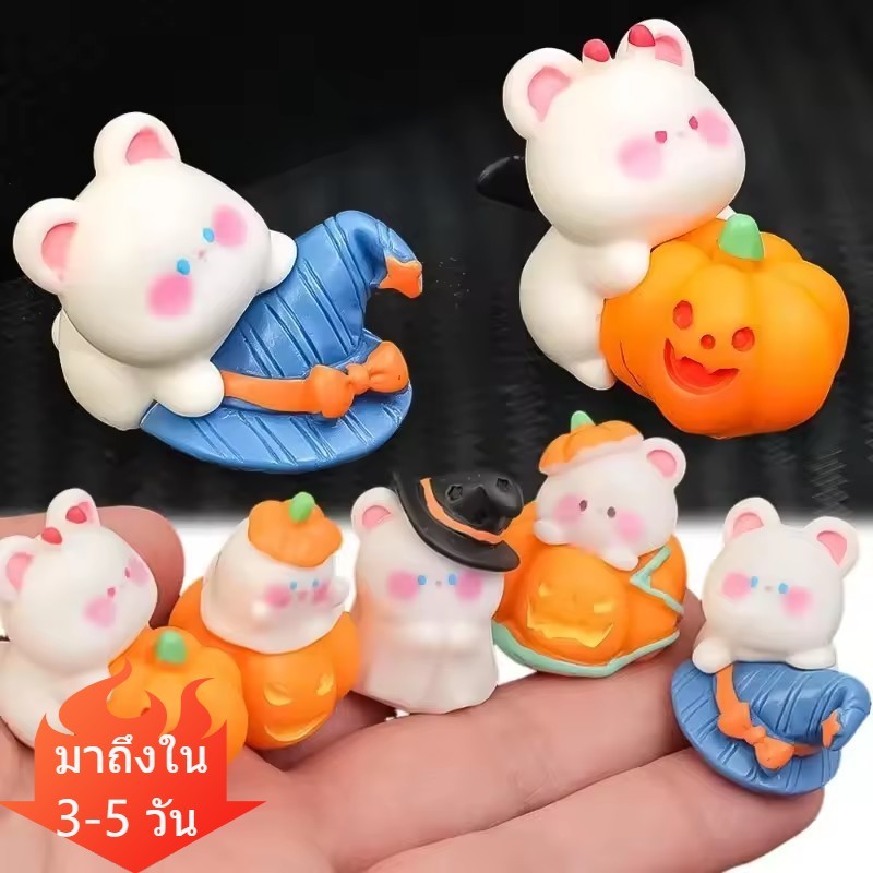 [3-5วันมาถึง]ฮาโลวีนเครื่องประดับรถยนต์ชุด5ฟักทองน่ารักผีตกแต่ง,ทนทานเรซิ่นอุปกรณ์ยานยนต์สําหรับตกแต่งแผงหน้าปัด-หลายสไตล์