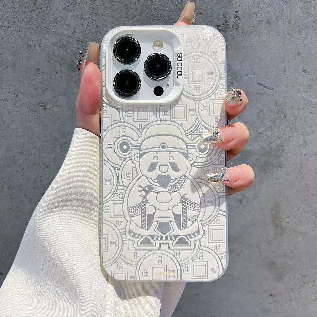 Lucky Fortune God of Wealth เหมาะสําหรับ Apple 16promax เคสโทรศัพท์ iphone One Plus 1314 Redmi k80 S